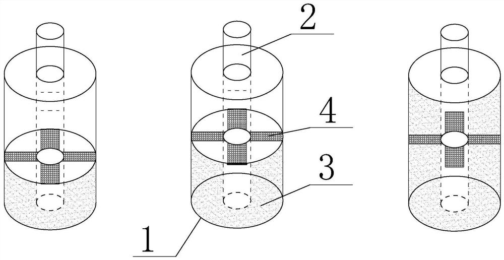 Vertical shaft fracture type grouting curtain excavation unloading analog simulation test system and method