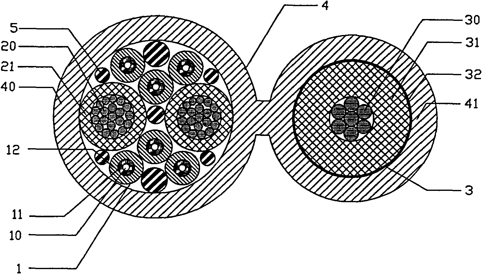 New 8-shaped combination cable