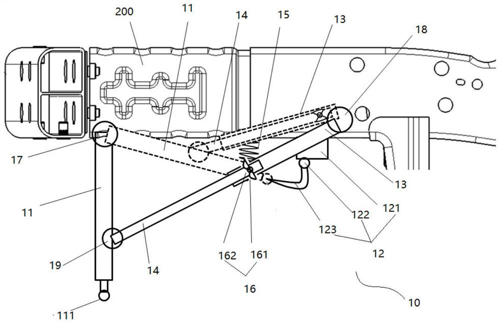 Active vehicle collision protection system, vehicle and method