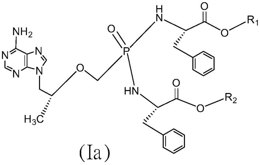 Tenofovir bisphenylpropionate phosphoramidate compound as well as pharmaceutical composition and application thereof