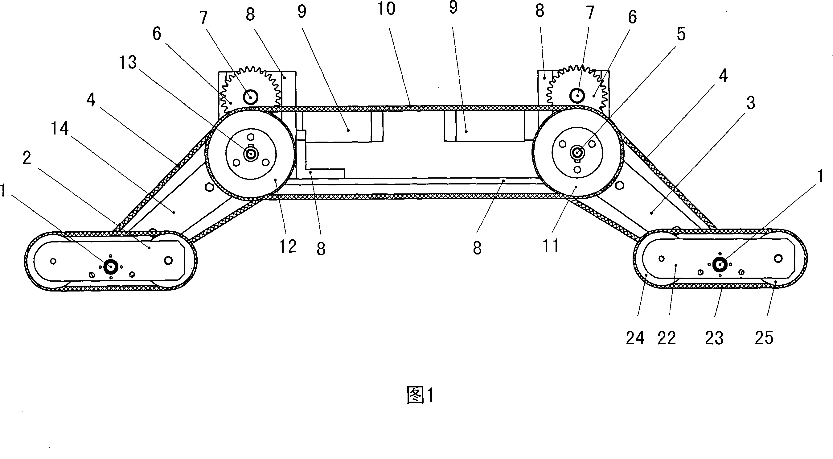 Joint track type walking mechanism