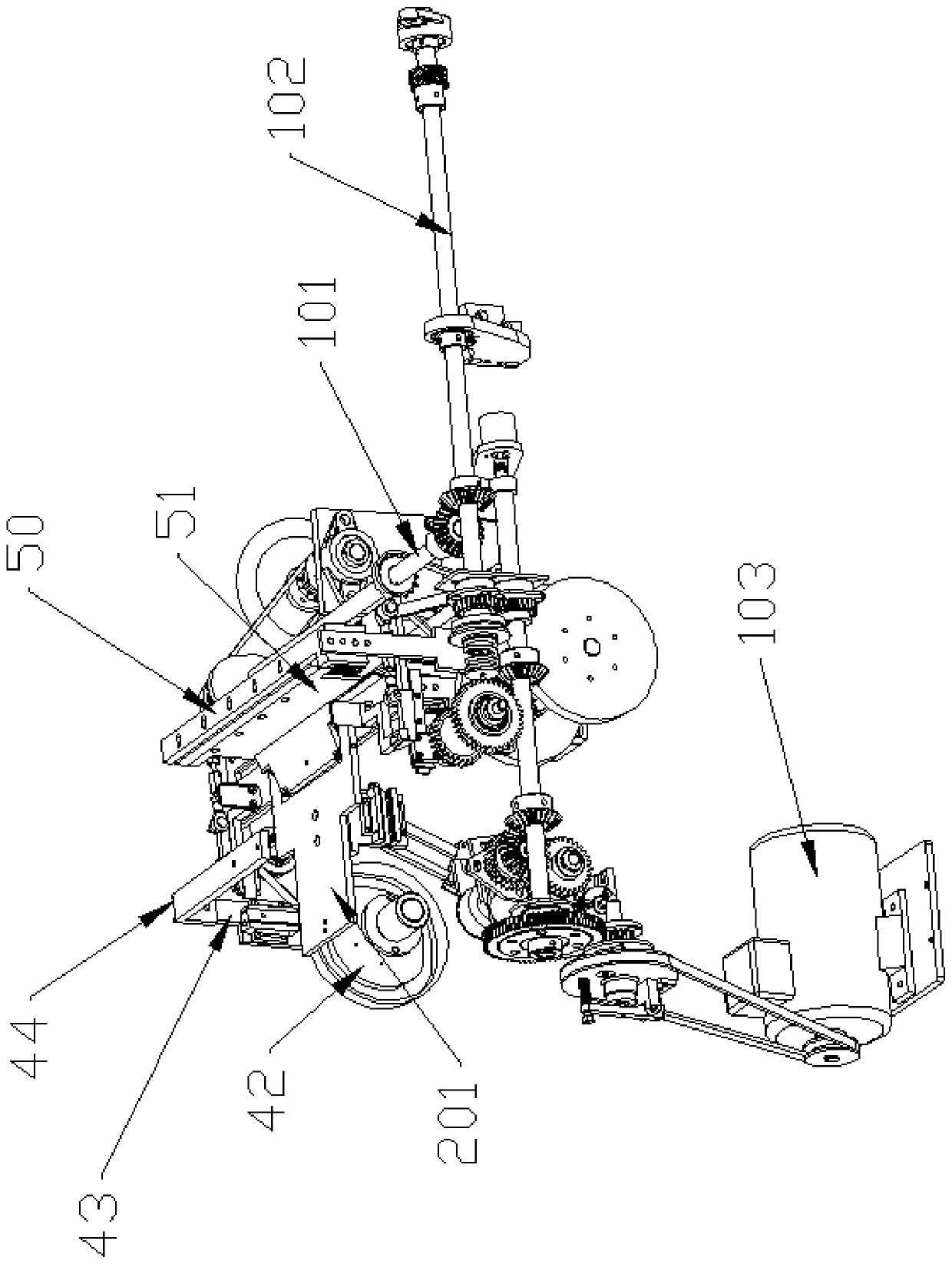 Transmission switching equipment for film packaging