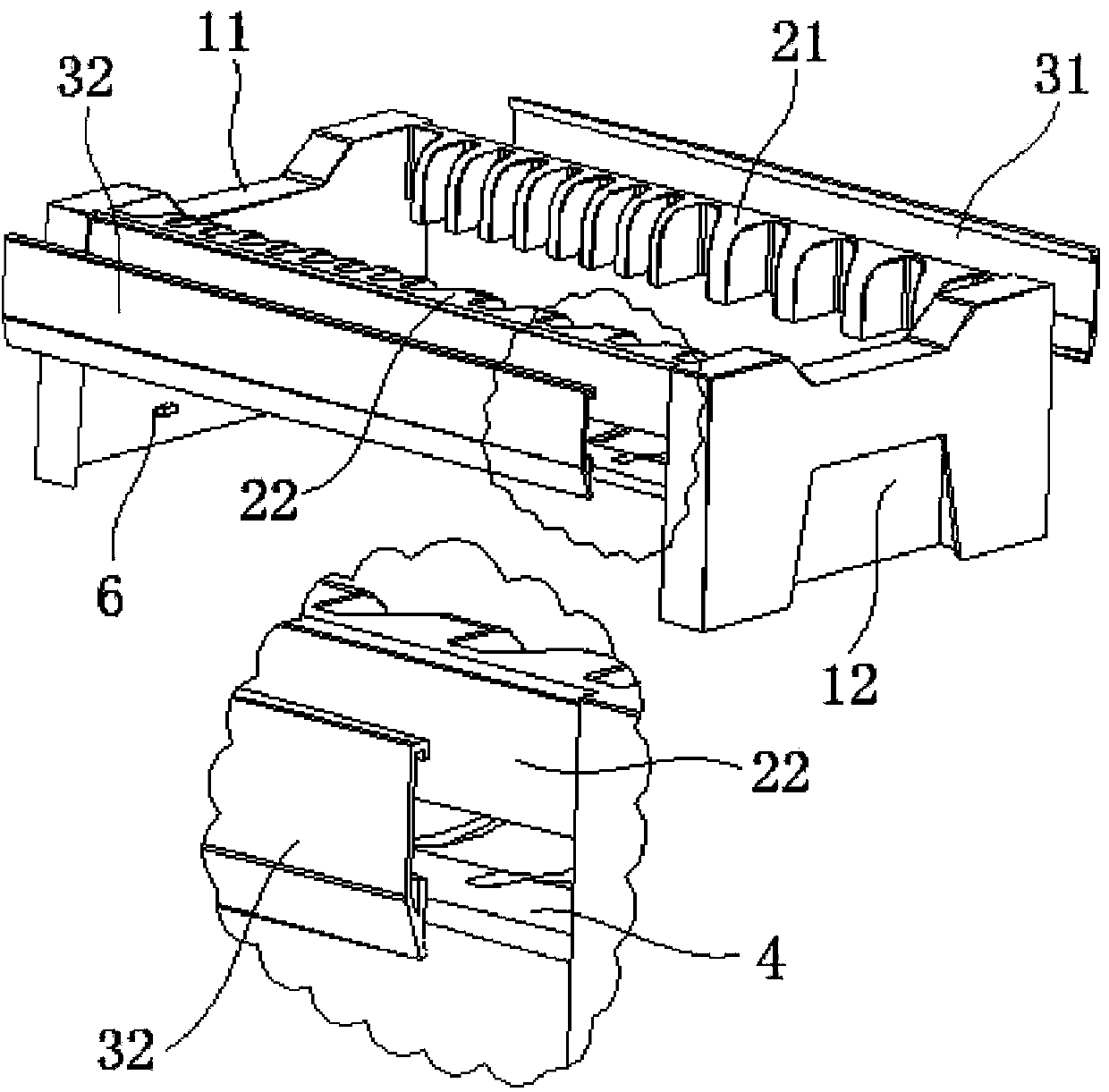 Inserting dish rack