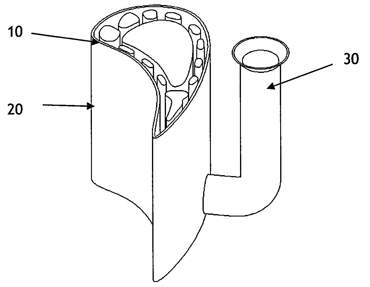 Direct light-curing fabrication method of hollow blade ceramic cast