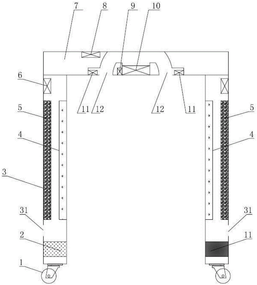 TiO2 photocatalyst sterilization deodorization device