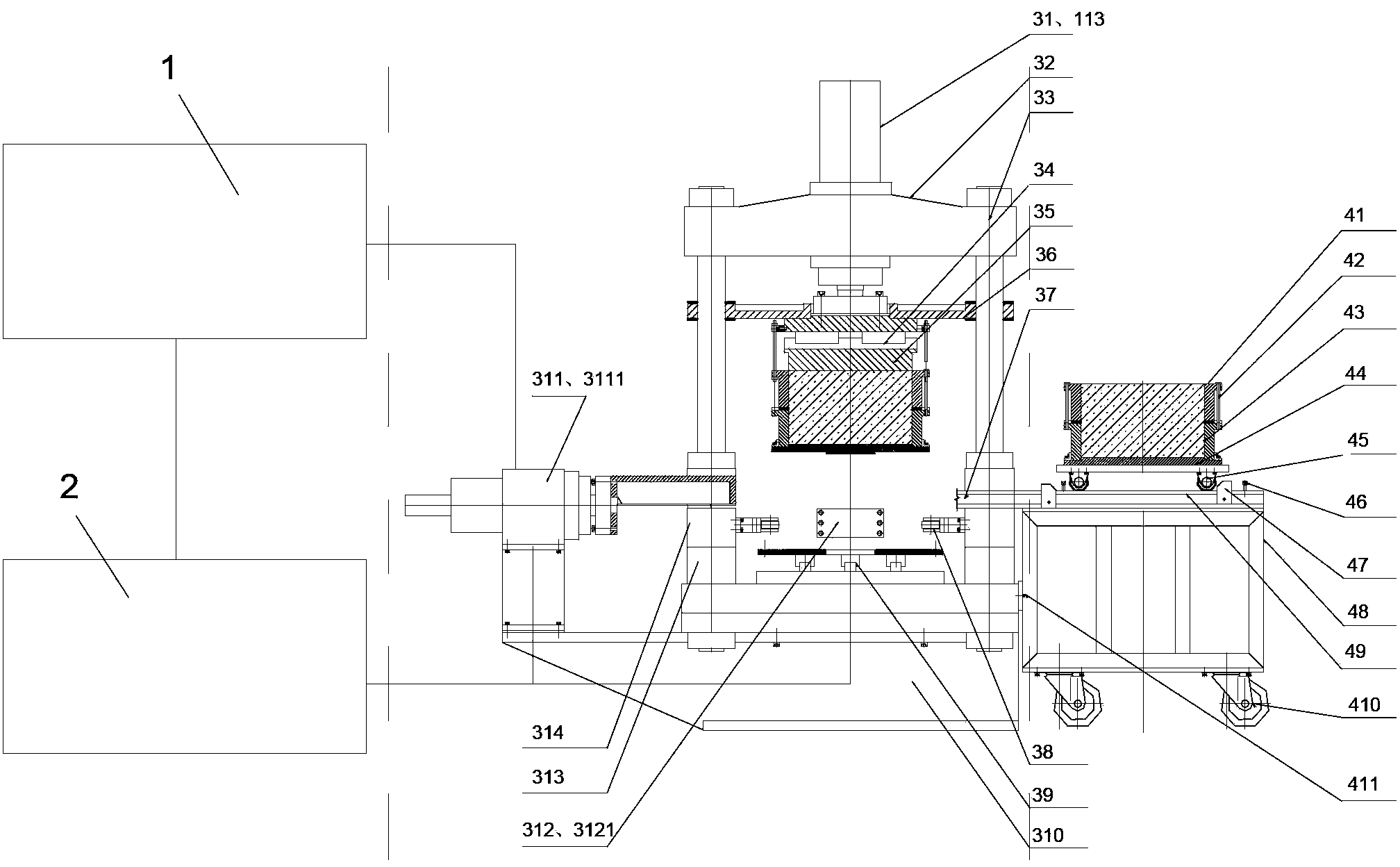 Large bidirectional dynamic/static direct-shearing machine for coarse-grained soil contact interface tests