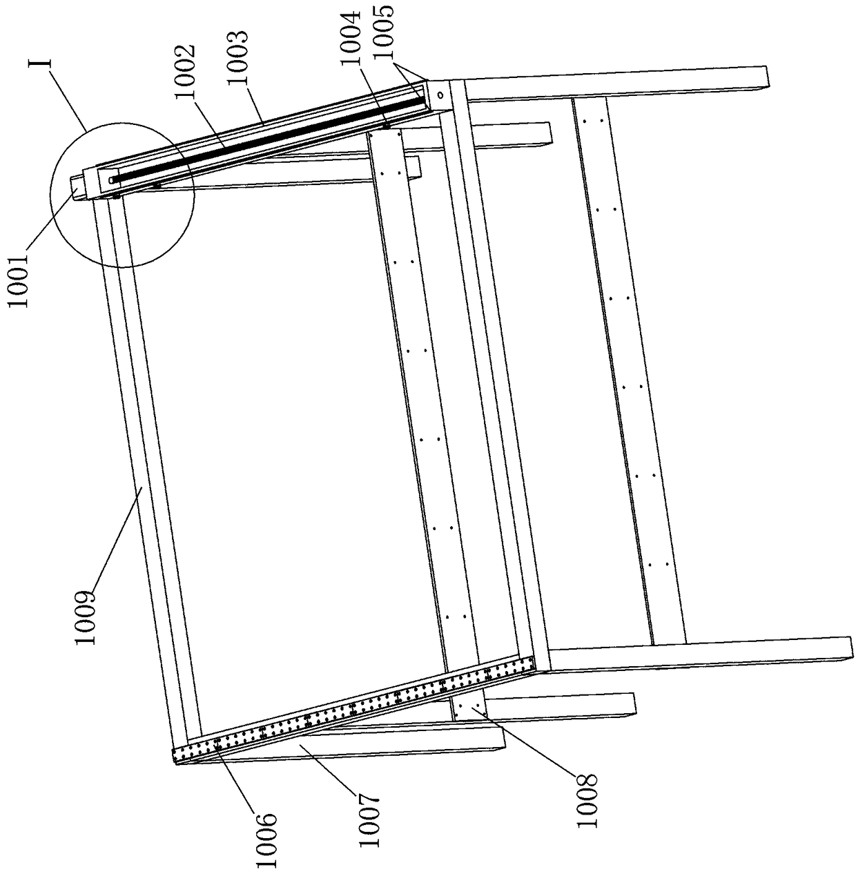 Angle steel detection device and detection method for electric iron tower