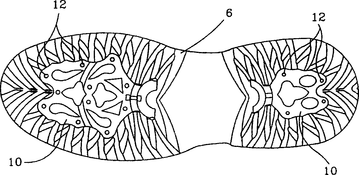 Improved shoe sole provided with retractable anti-slipping means