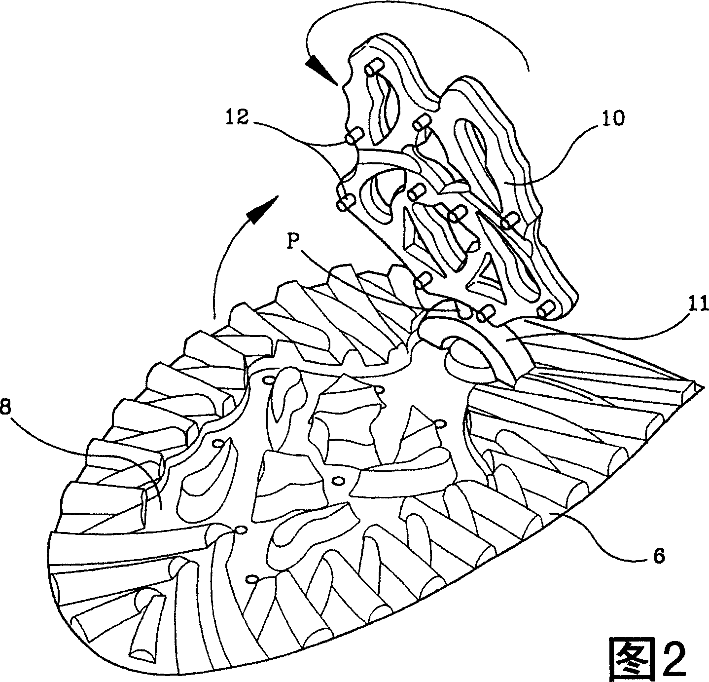 Improved shoe sole provided with retractable anti-slipping means