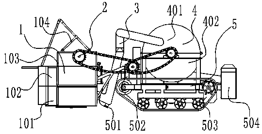 Raspberry stubble flattening and crushing integrated machine with special-shaped conveying rollers