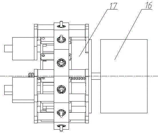 Straight rack type wind turbine blade adjusting mechanism