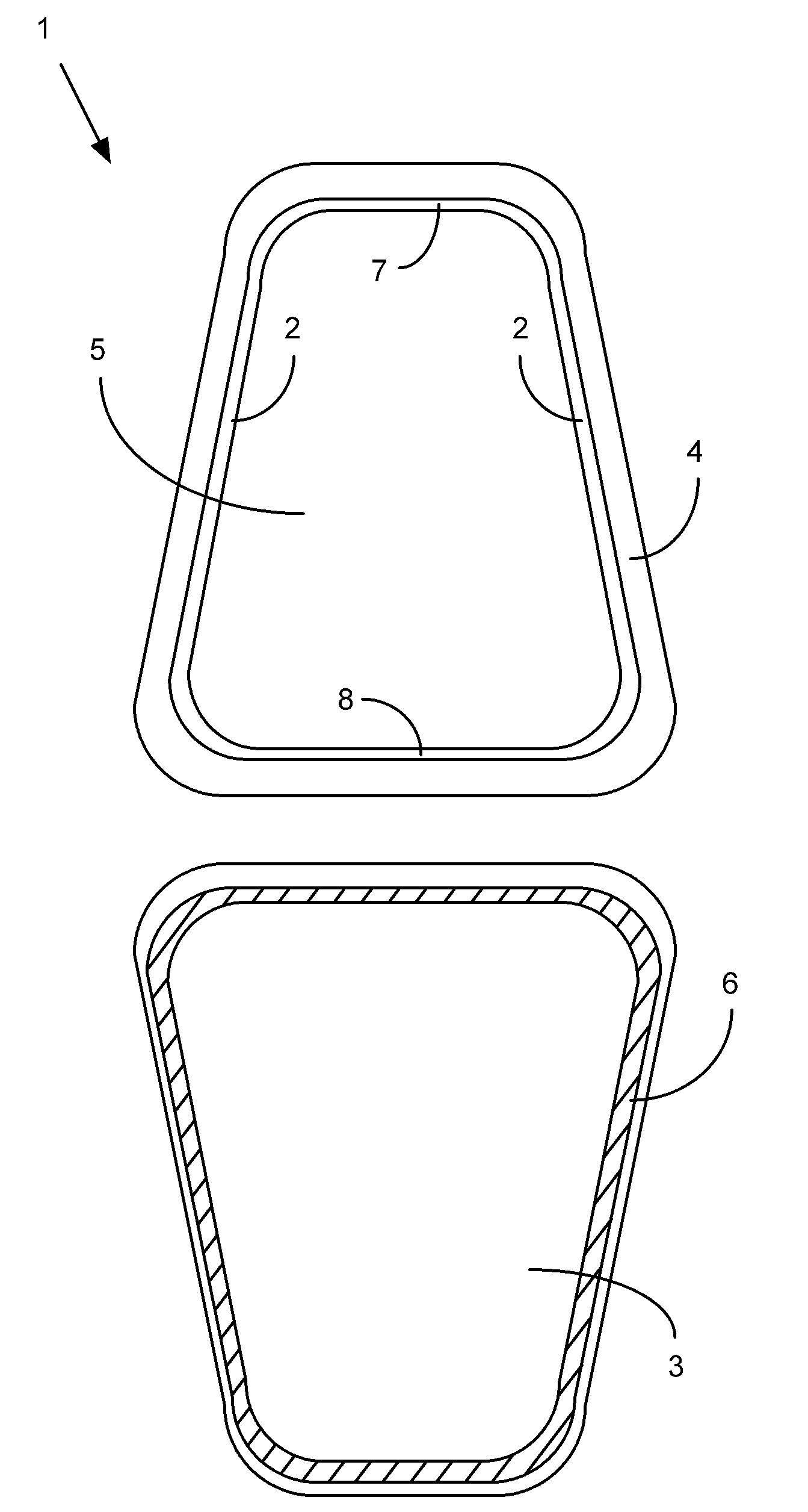 Leakproof disposable bedpan with integral biohazard containment