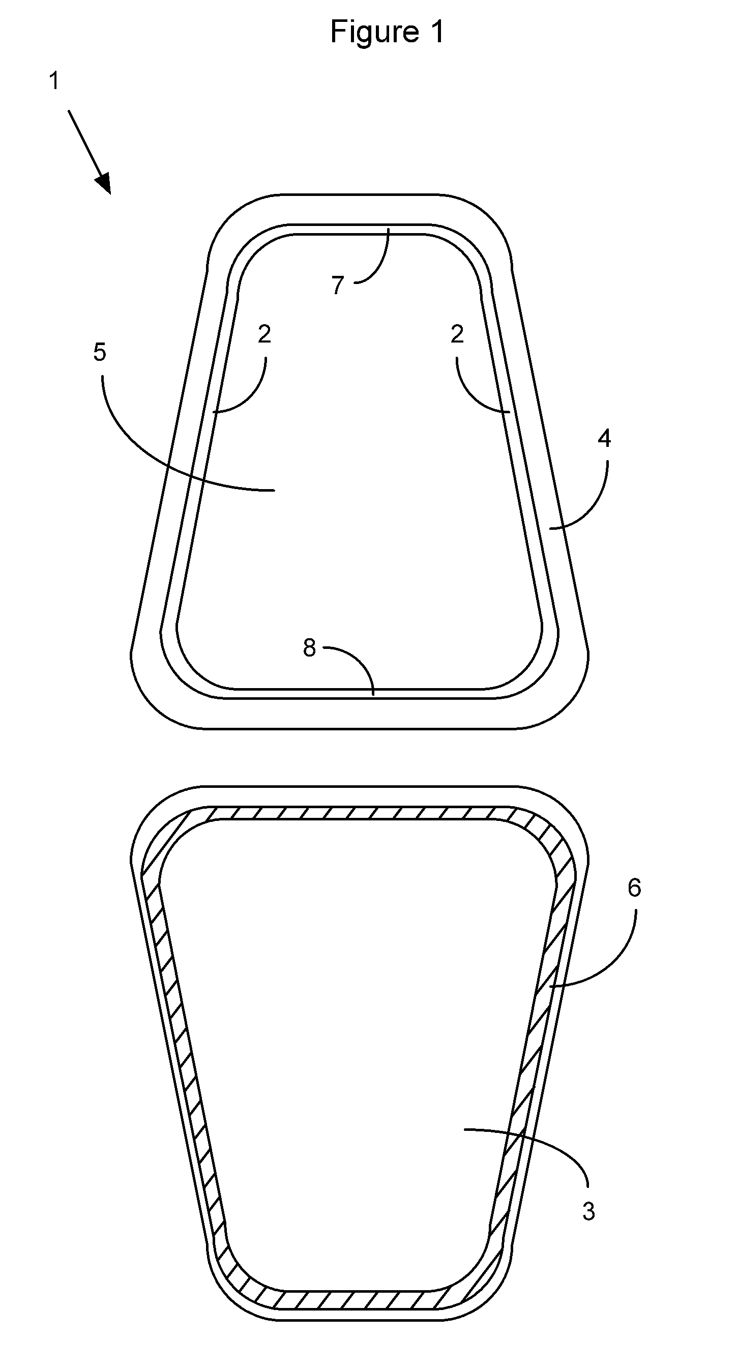 Leakproof disposable bedpan with integral biohazard containment