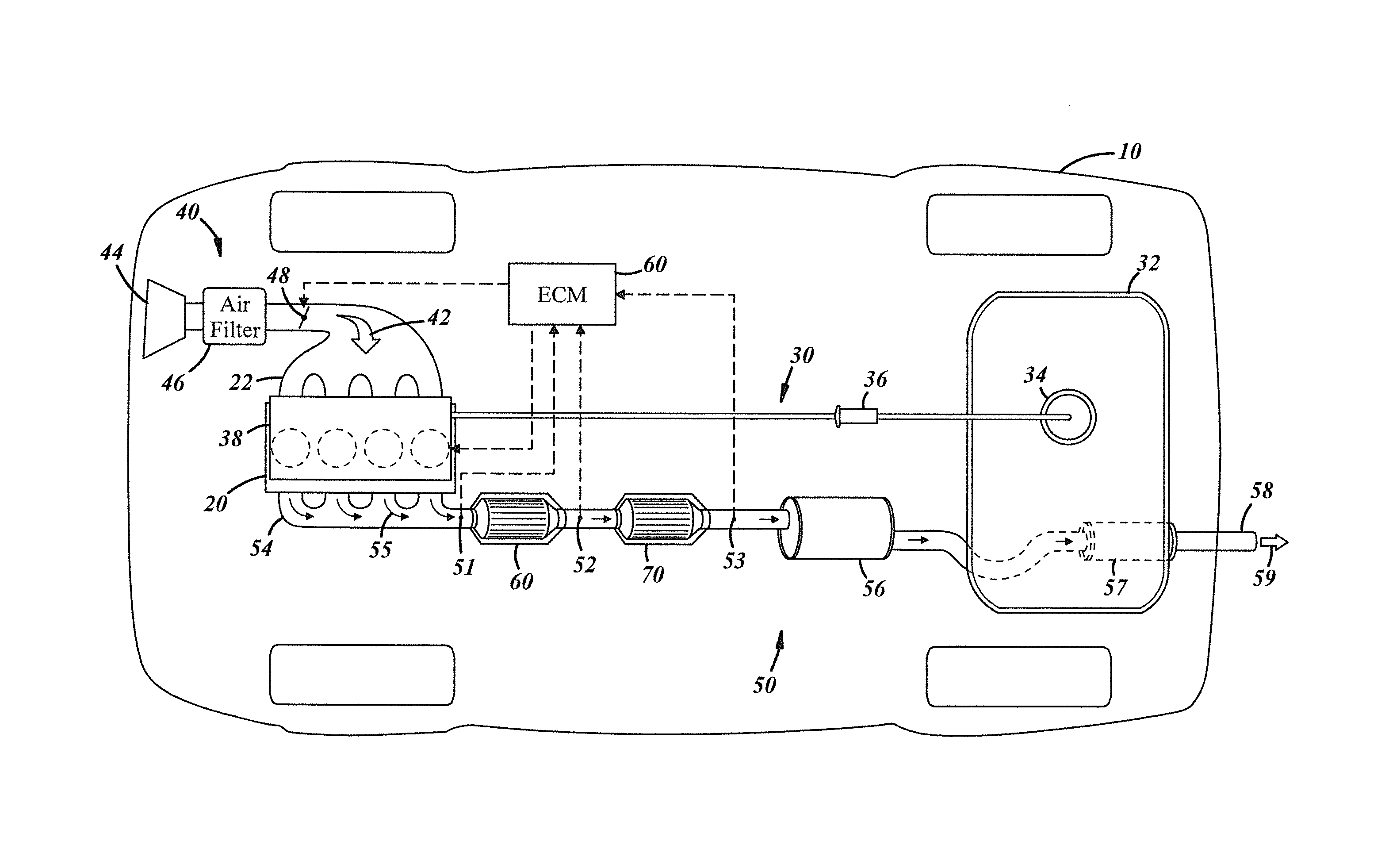 Low cost lean NO<sub>x </sub>reduction catalyst system