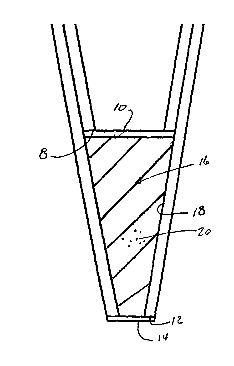 Low dead volume extraction column device