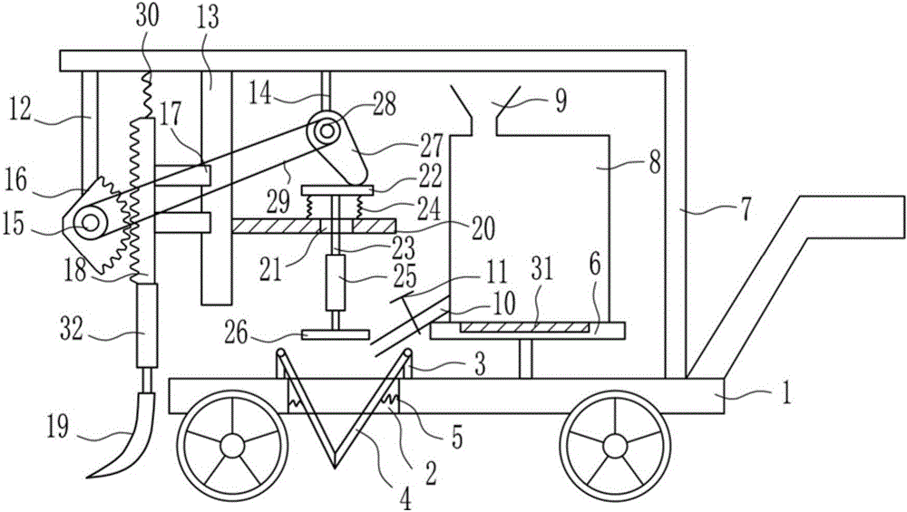 Rapid solid fertilizer applying apparatus used for gardens