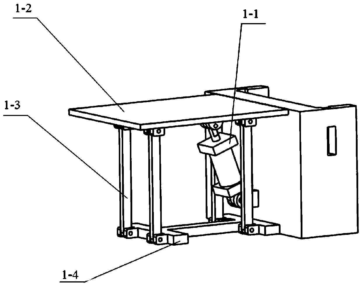 Horizontal rehabilitation robot for patients with movement disorders of lower limbs