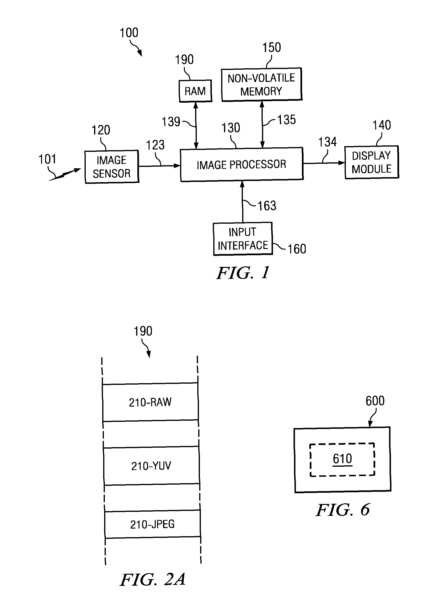 Processing image frames in different formats with reduced memory requirements in digital still cameras