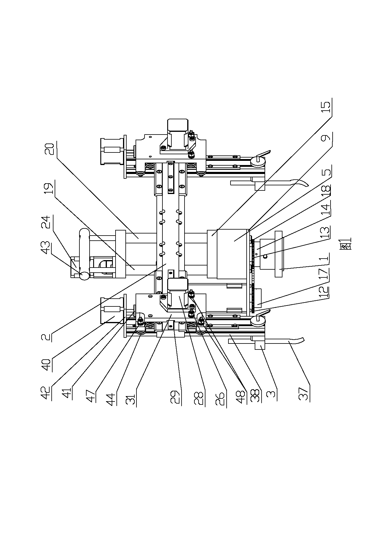 Portable saddle-shaped joint pipe double-welding gun welding device