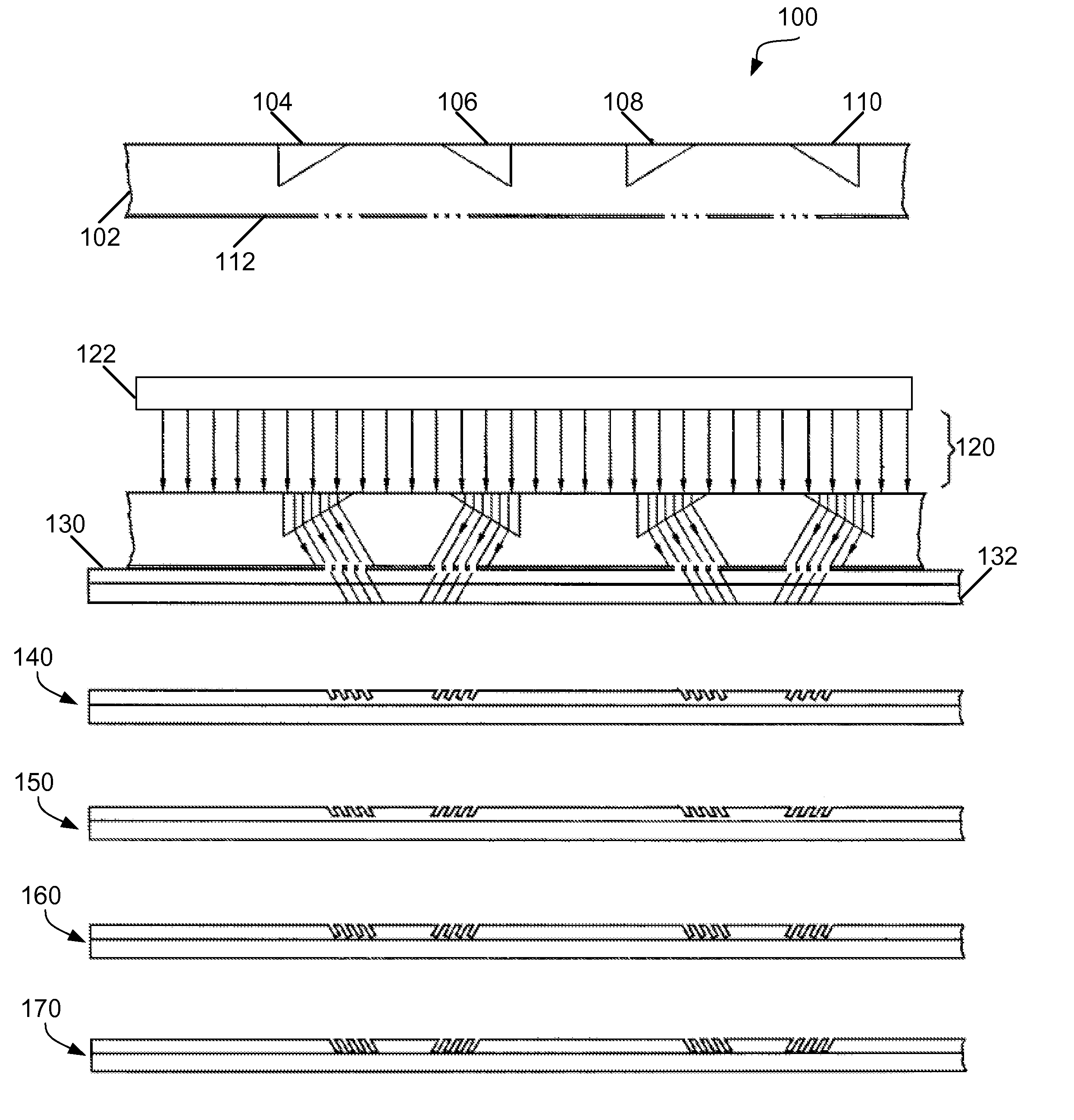 Photo-masks and methods of fabricating surface-relief grating diffractive devices