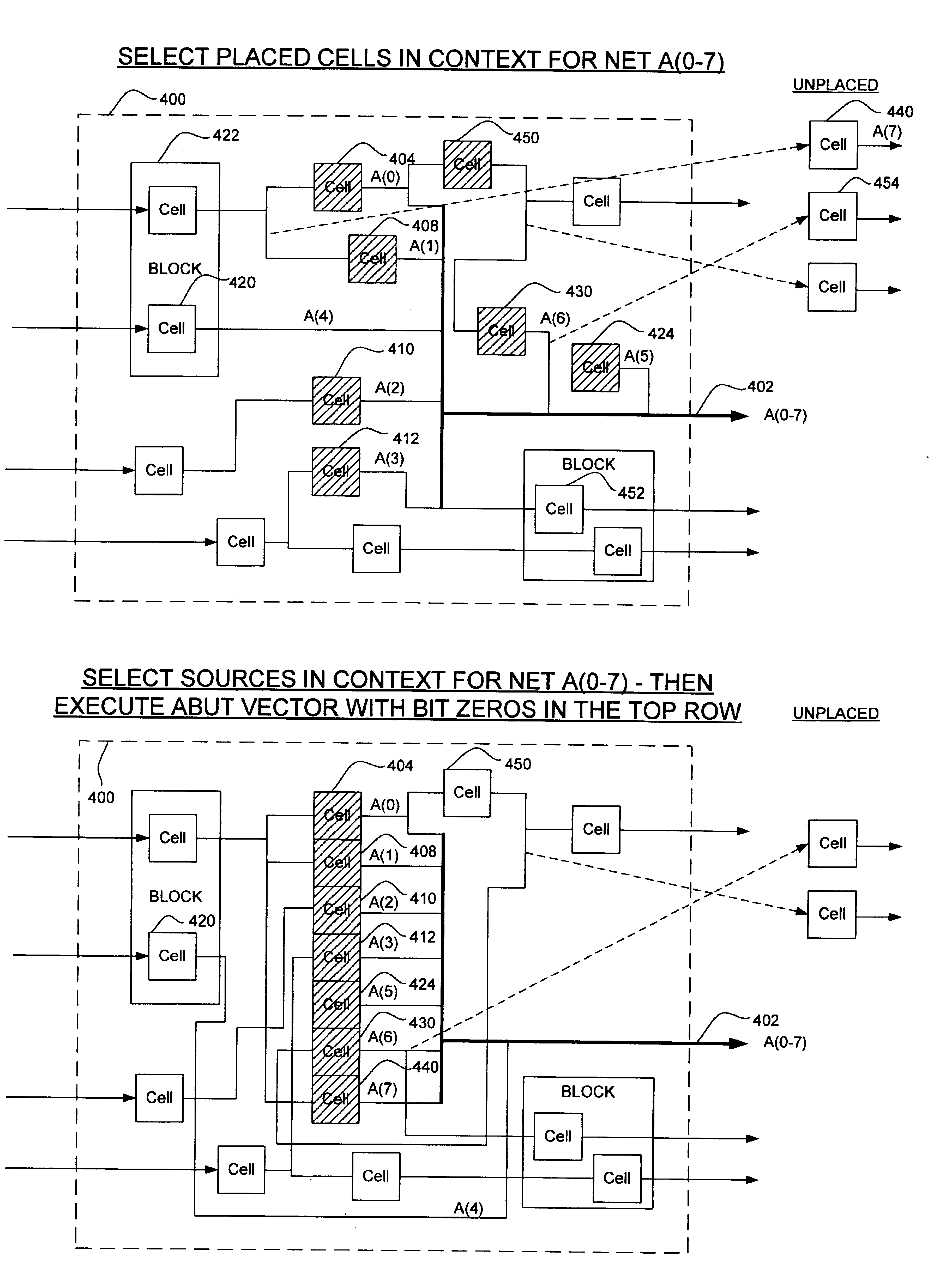 Method and apparatus for selecting and aligning cells using a placement tool