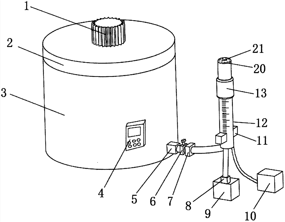 Nephrology department enema type penetration treatment device