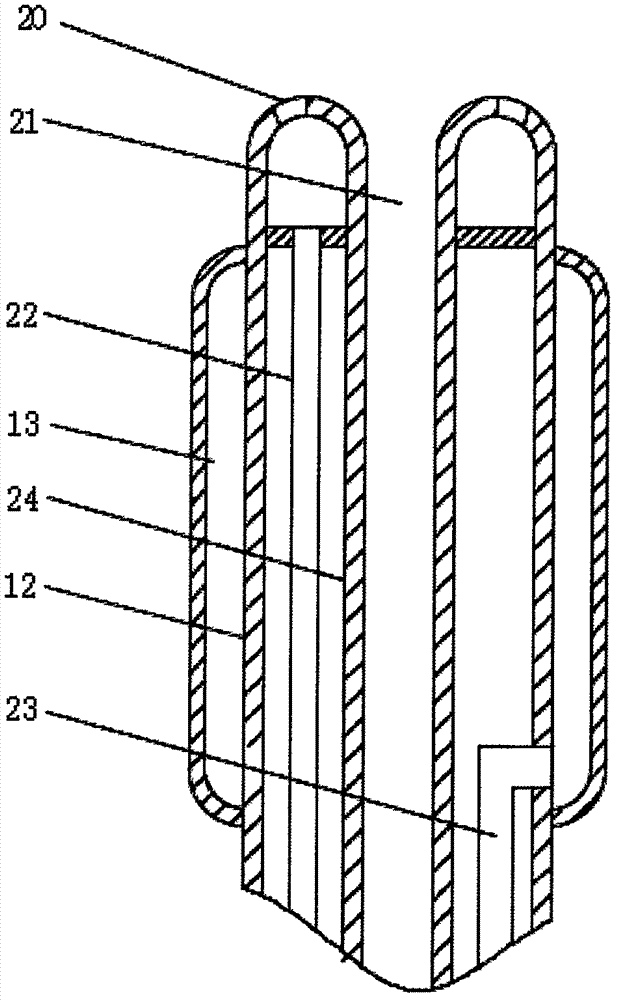 Nephrology department enema type penetration treatment device