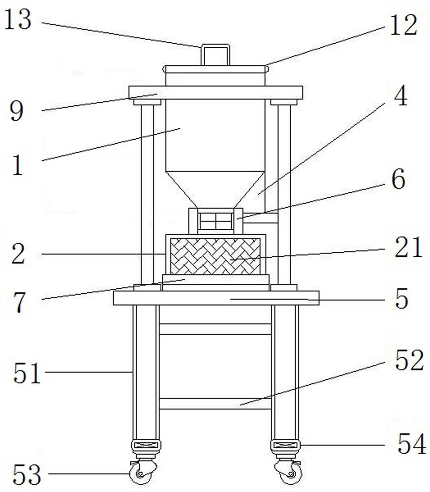 Automatic feeding device for Chinese soft-shelled turtle breeding