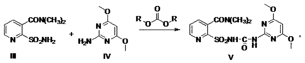 Method for preparing nicosulfuron