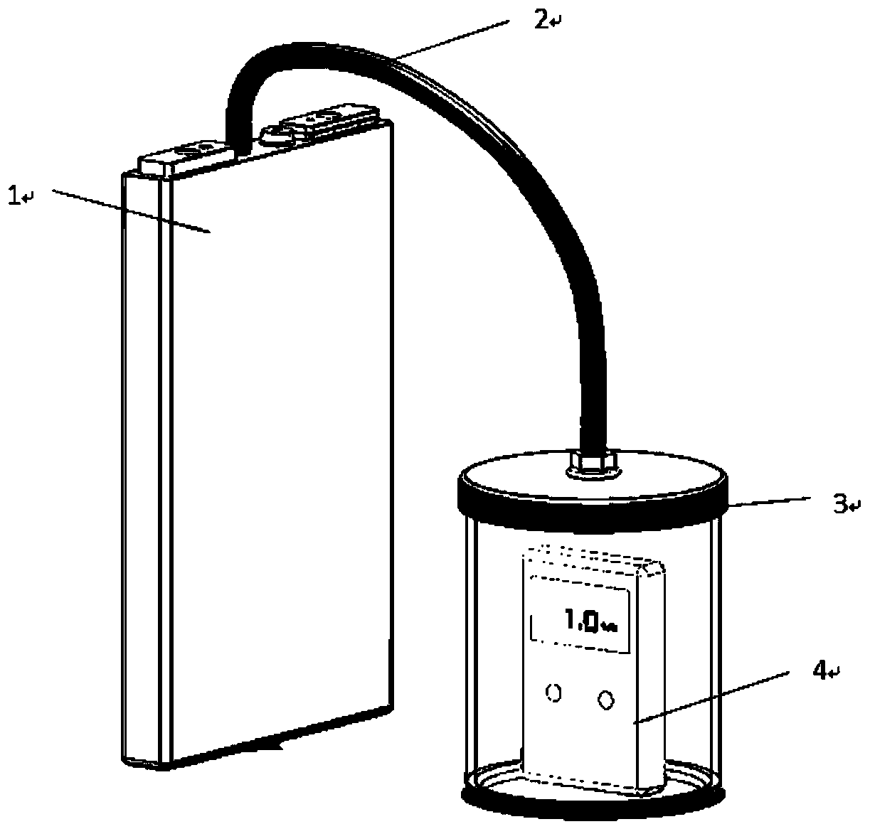 Lithium battery humidity measuring method and device