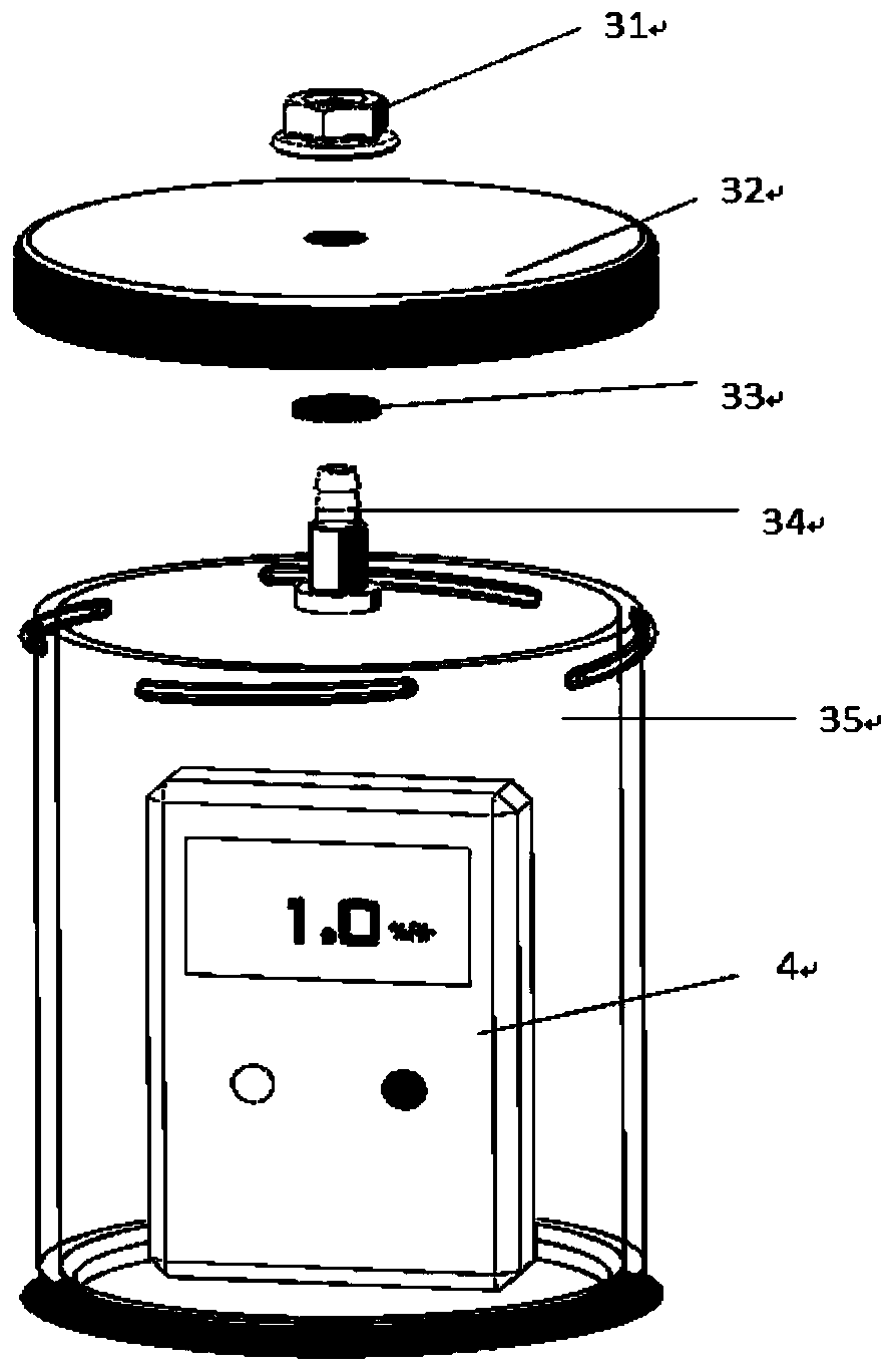 Lithium battery humidity measuring method and device