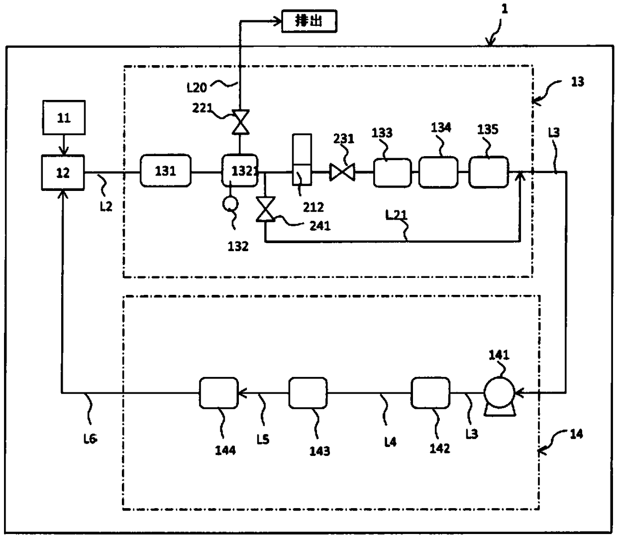 Excimer laser oscillation device having gas recycle function