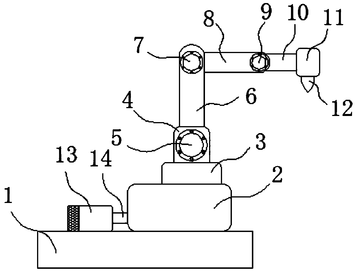 Clamping mechanical arm for 3D printer nozzle