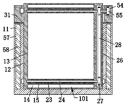 A device for collecting and compressing waste at the bottom of a machine tool