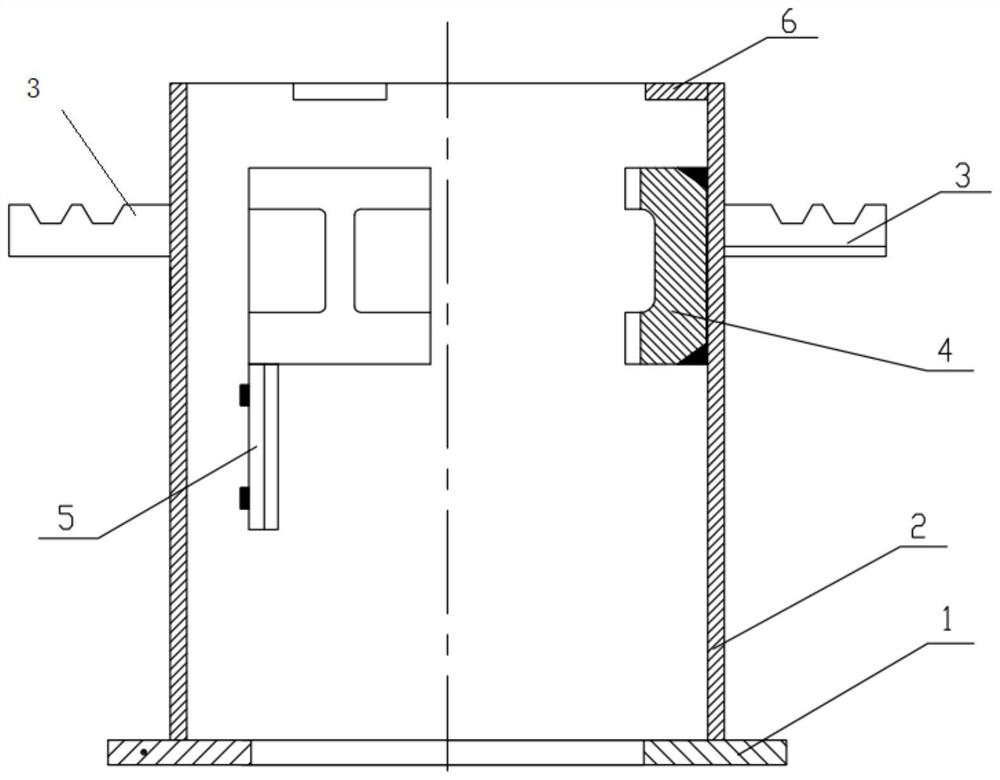 Novel structure vibration isolator outer sleeve for floating slab ballast bed