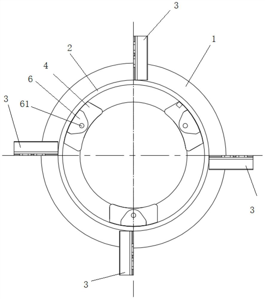 Novel structure vibration isolator outer sleeve for floating slab ballast bed