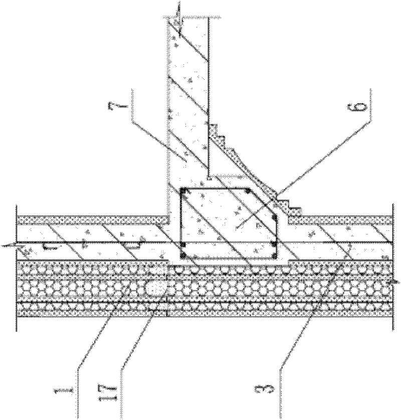 Concrete dense column gypsum composite wallboard and concrete shearing internal wall configured high-rise mixed structure system