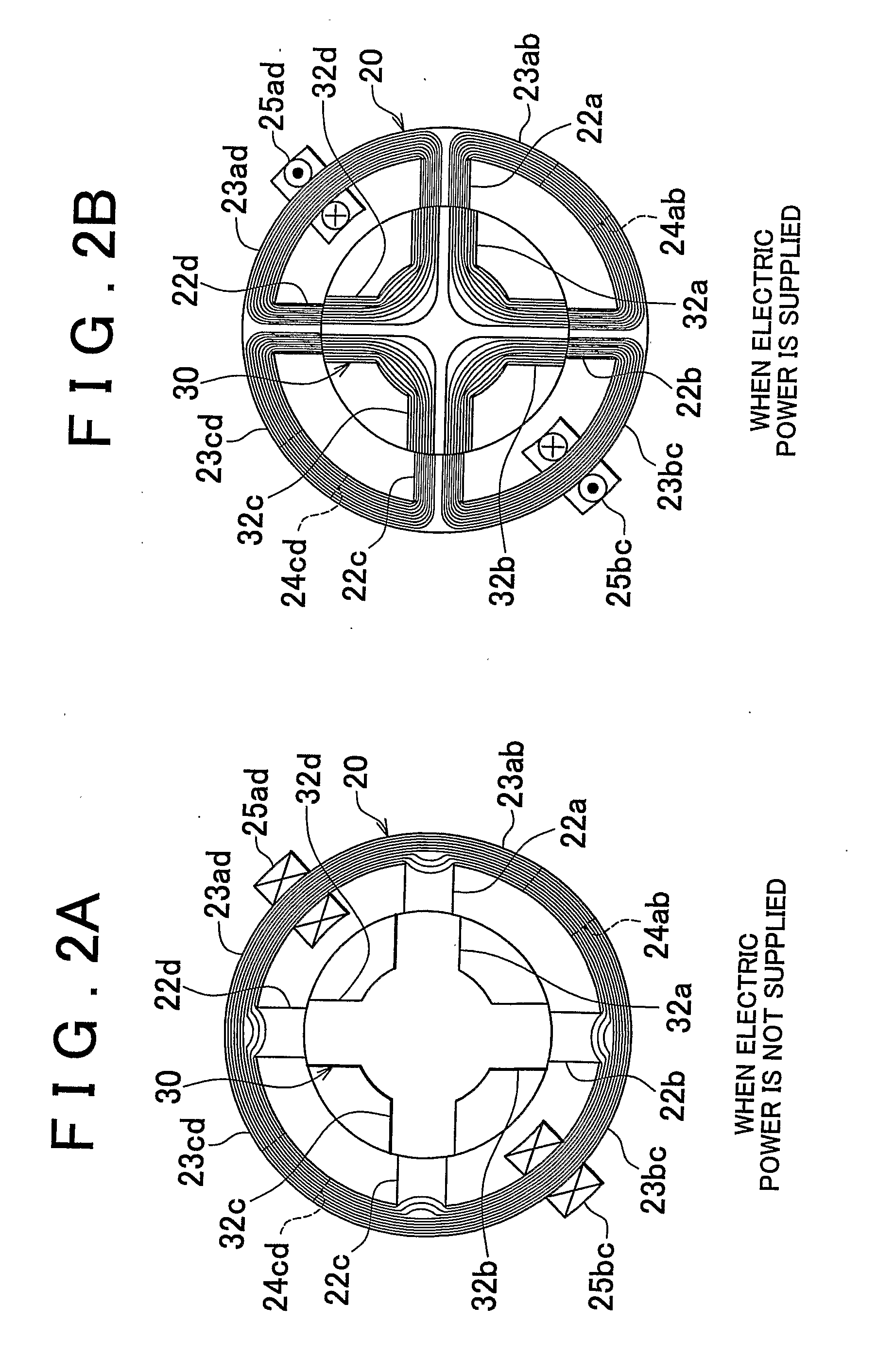 Motor and electric power supply control apparatus for the motor