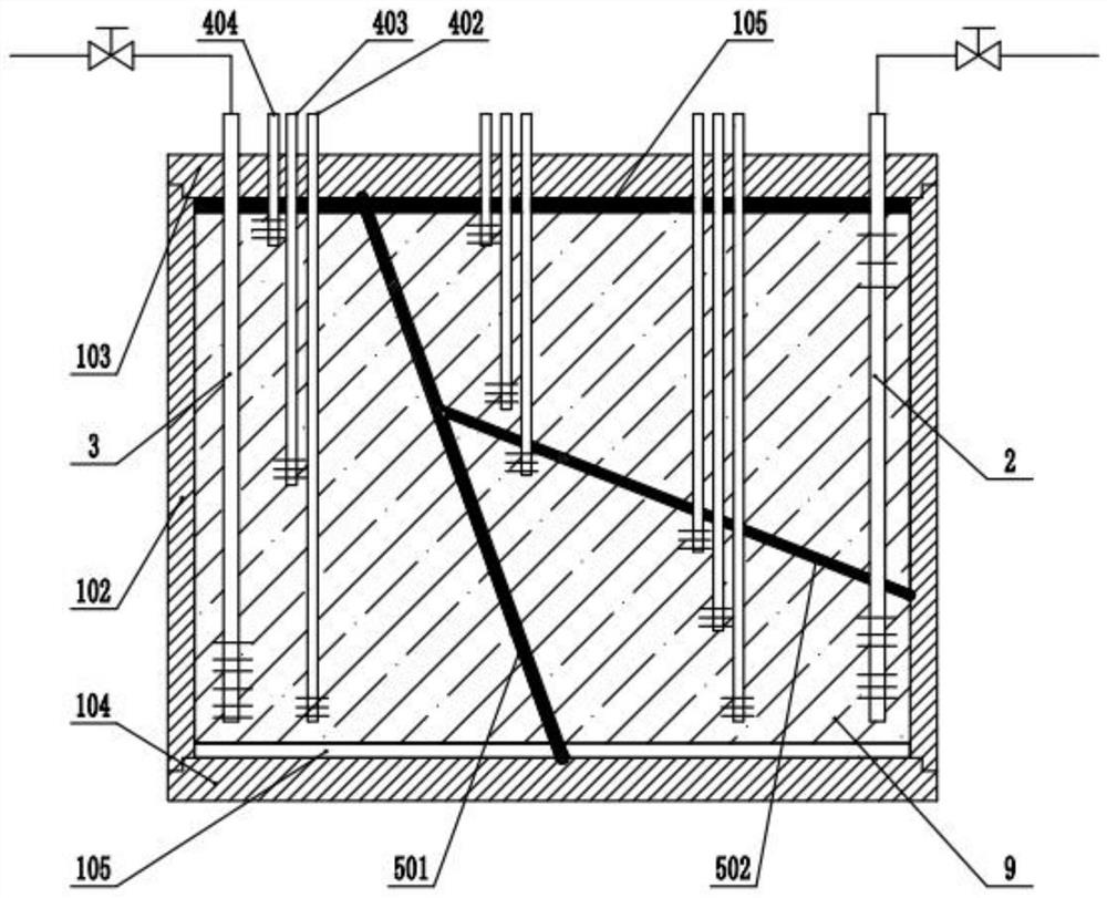 Complex fault block oil reservoir gravitational differentiation simulation experiment device and method