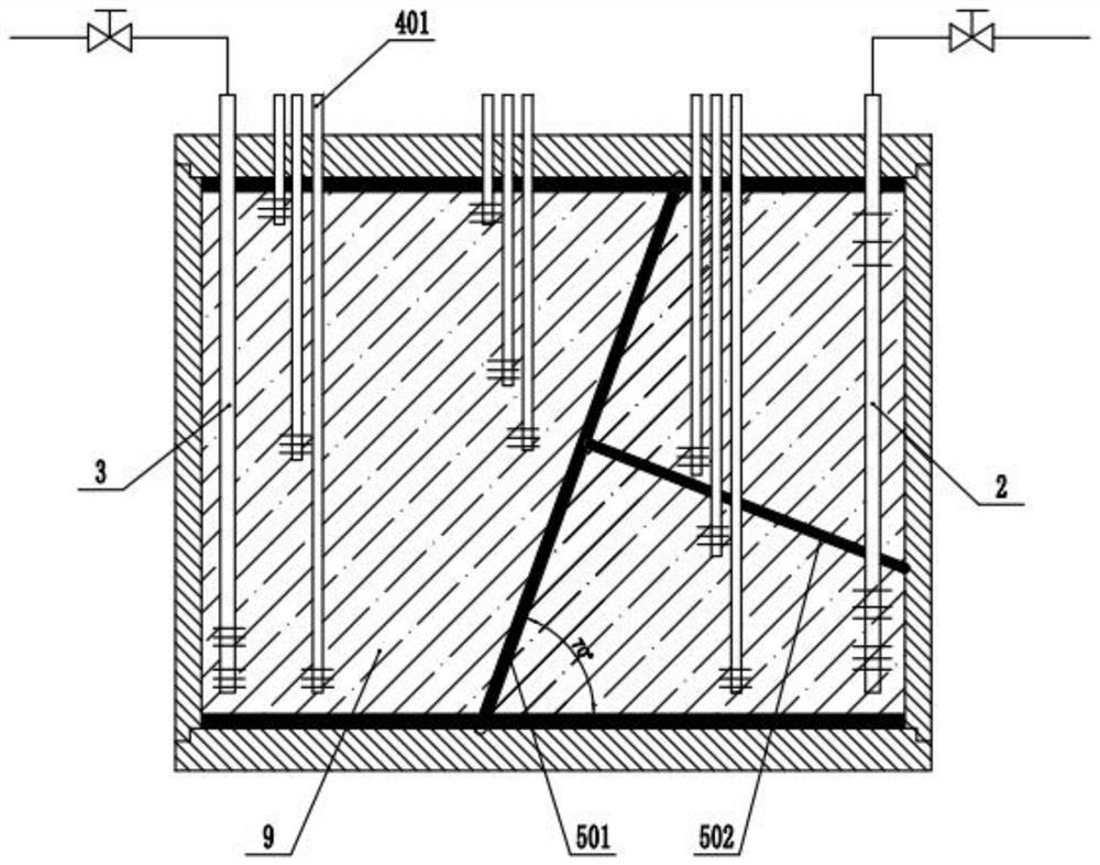 Complex fault block oil reservoir gravitational differentiation simulation experiment device and method