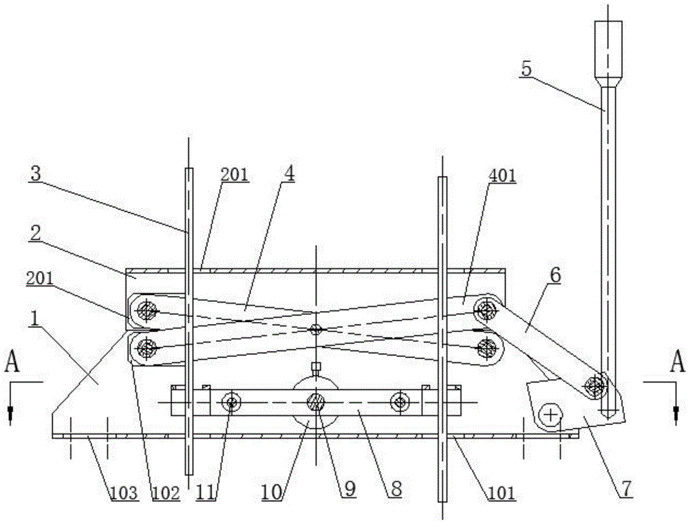 Rapid rope disassembly and assembly device for elevator speed governor