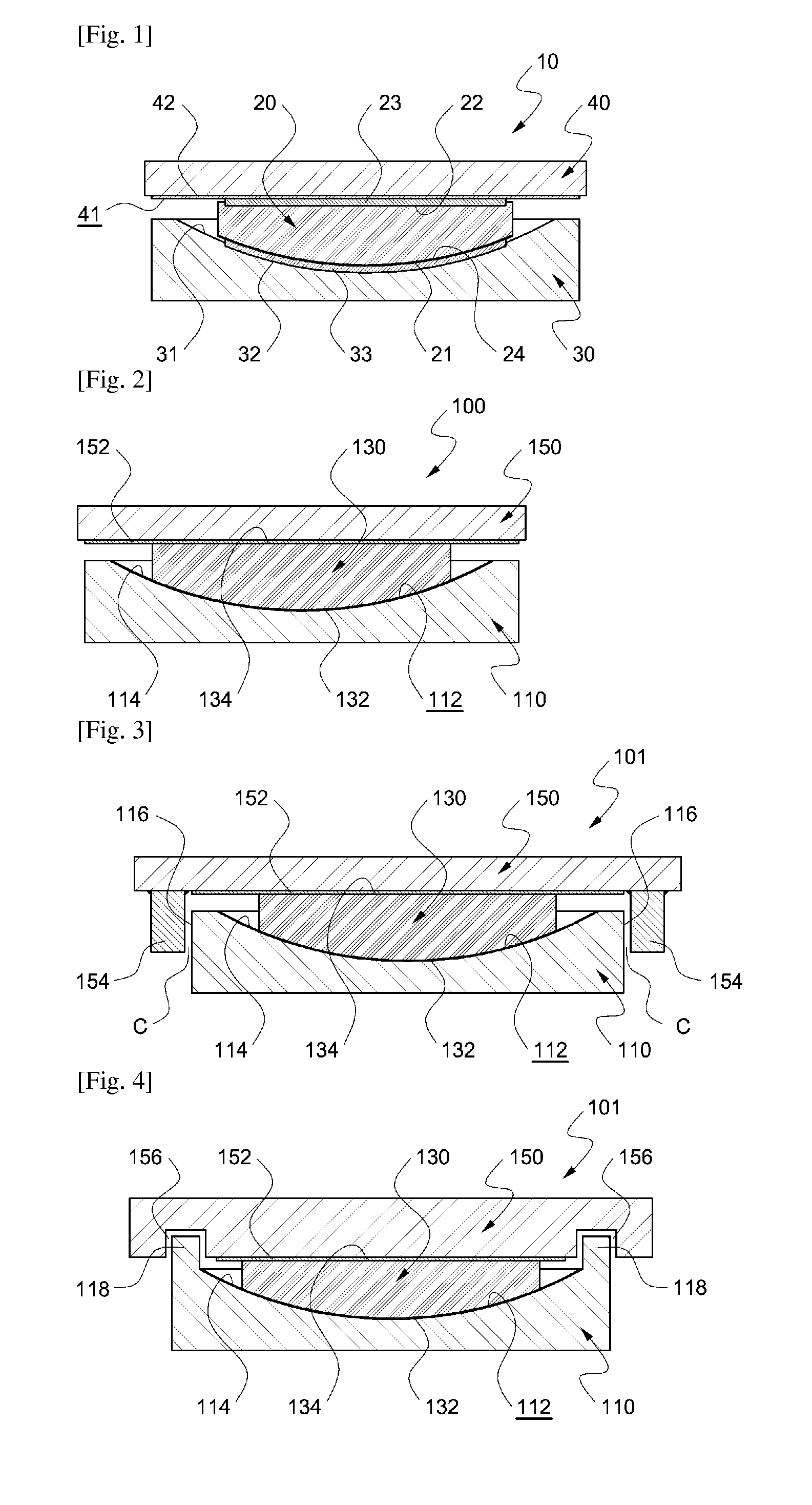 Spherical bearing and plastic block with spherical surface for the same