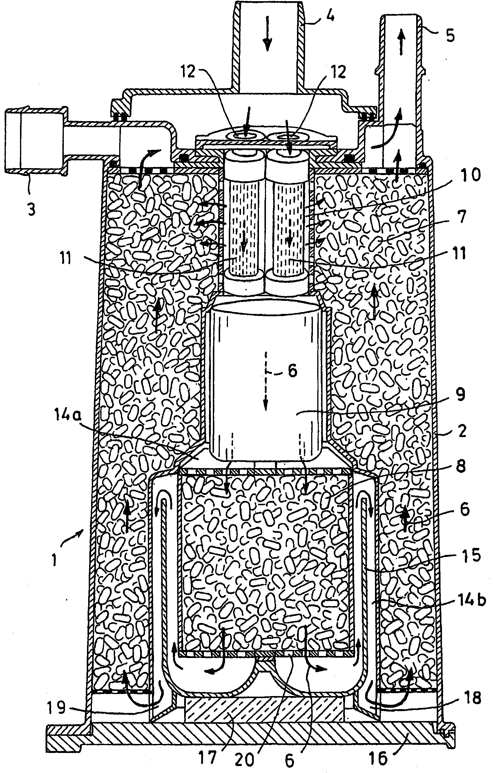 Fuel vapor storage and recovery apparatus