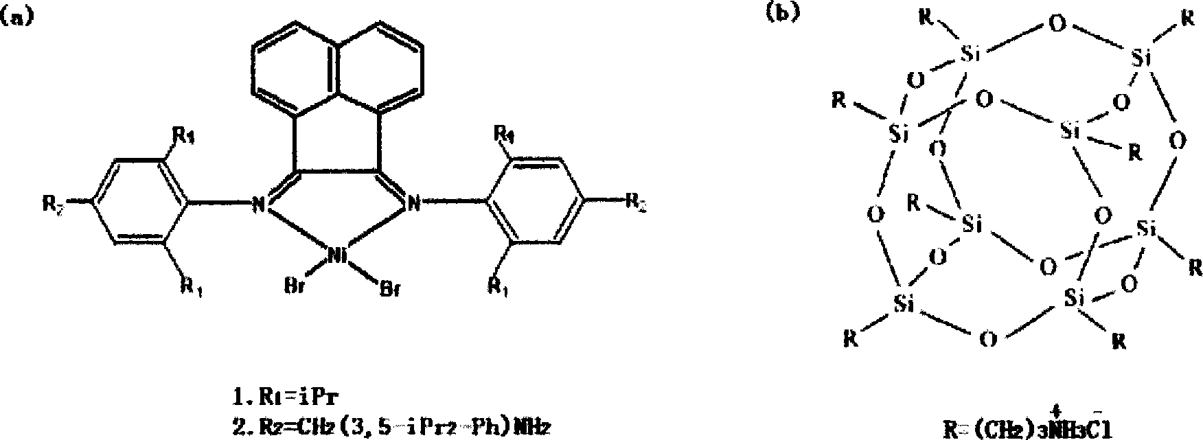 Method for producing polythene/POSS modified tough clay nano composite material