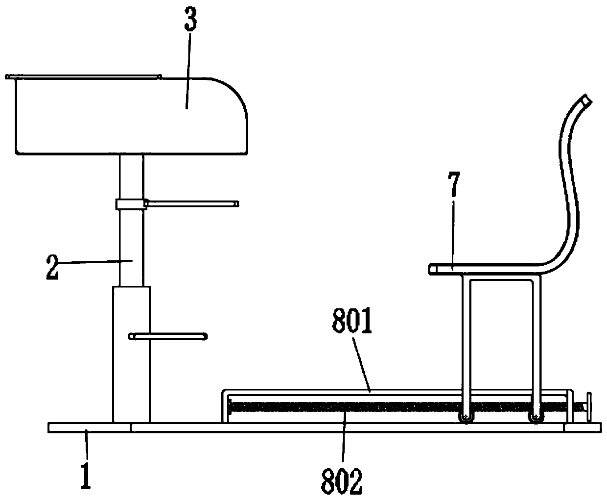 Newborn doctor examination auxiliary device