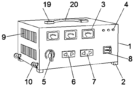 Mobile heat dissipation type household inverter power source