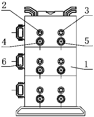 Layered temperature control soil freezing and thawing cycle test device