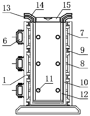 Layered temperature control soil freezing and thawing cycle test device