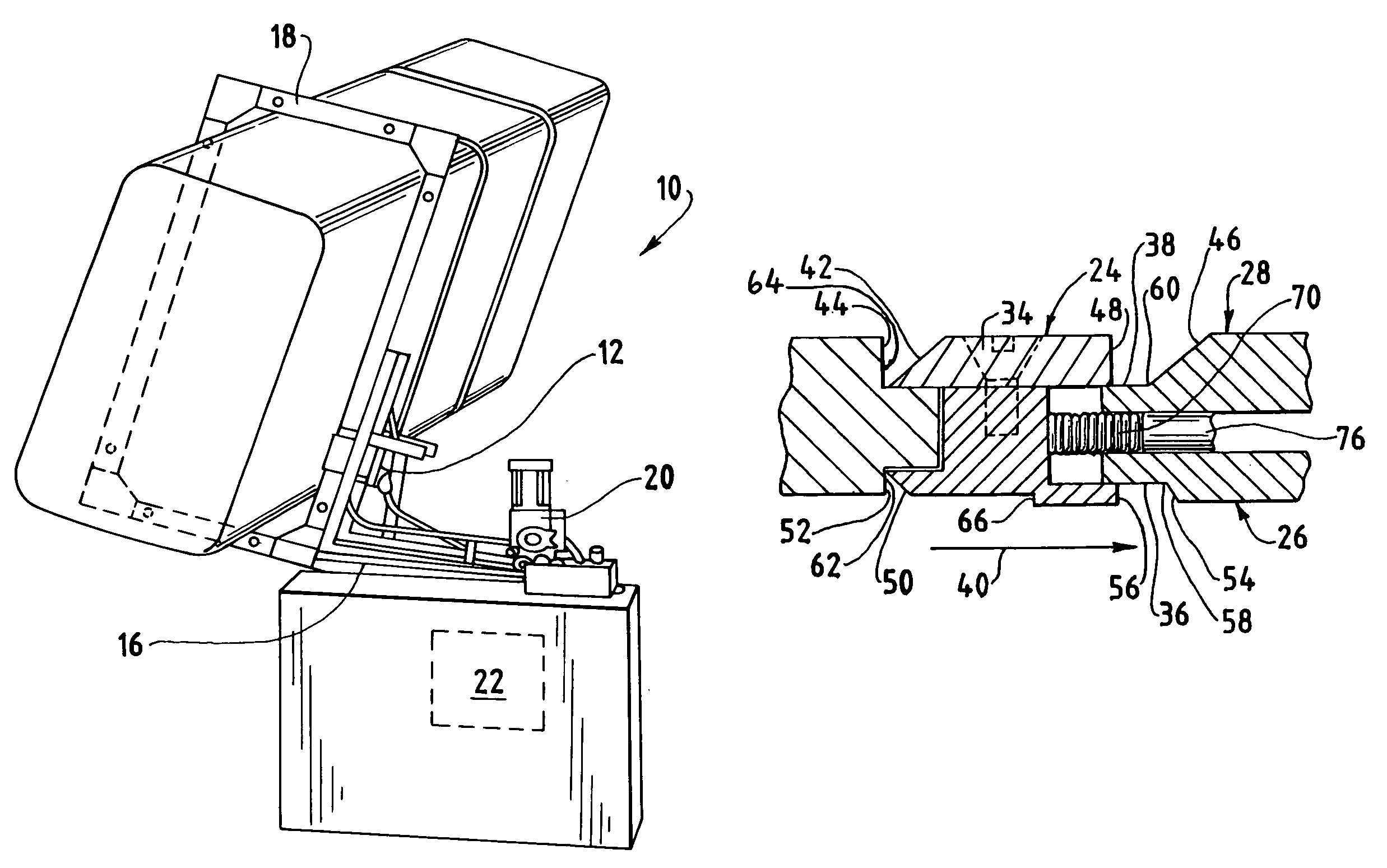 Strapping machine with self cleaning feed limit switch components