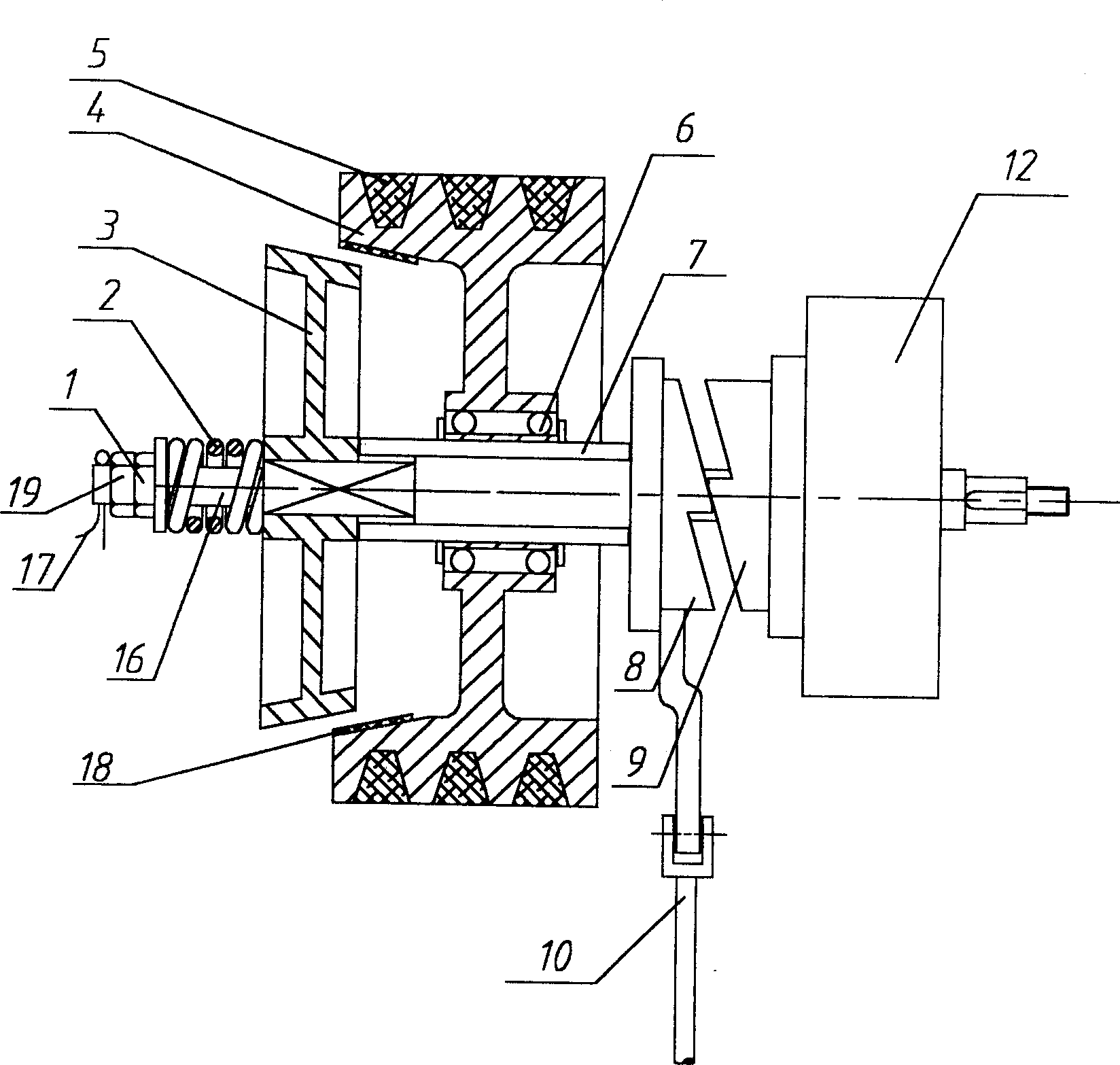 Cone-disk clutch